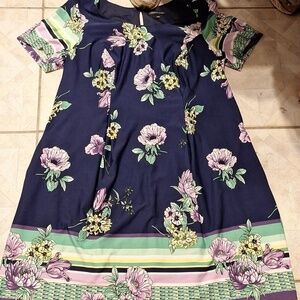 Y women's Chris McLaughlin floral short sleeve plus size dress 20W